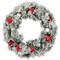 Northlight Pre-Lit Battery Operated Snowy Bristle Pine Christmas Wreath - 24" - Warm White LED Lights